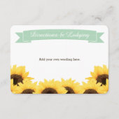 MINT RUSTIC SUNFLOWER ENCLOSURE INSERT INFORMATIEKAARTJE (Voorkant)