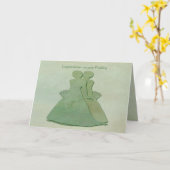 Mint Rustic Wedding Congress Card Lesbian Brides Kaart (Gele Bloem)