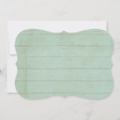 Mint Rustiek Elegant Hout Perzik Blush Rozen Kaart (Achterkant)