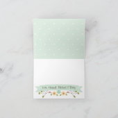 MINT RUSTIEKE BLOEMEN BOHO BABY SHOWER BEDANKKAART (Binnen)