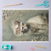 Mint Sage Allure Adorned Cat Roaring 20's Tissuepapier (Craft)