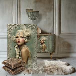 Mint Sage Allure, Gatsby Flapper Roaring Twenties Tissuepapier