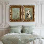 Mint Sage Allure Nouveau Floral Patina Tissuepapier