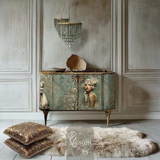 Mint Sage Allure Roaring 20's Matching Set Inpakpapier Vel