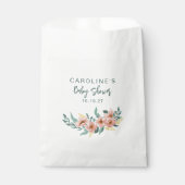  Mint Sage Blush Bloemen Aangepast Baby shower Bedankzakje (Voorkant)