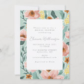  Mint Sage Blush Pink Floral Vrijgezellenfeest Kaart (Voorkant)
