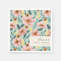  Mint Sage Blush Pink Floral Vrijgezellenfeest