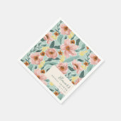  Mint Sage Blush Pink Floral Vrijgezellenfeest Servet (Hoek)