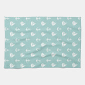 Mint Sailships en Anchors Pattern Theedoek (Horizontaal)