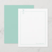 Mint Schattige Hearts Mason Jar Persoonlijk briefp Notitiekaartje (Voorkant / Achterkant)