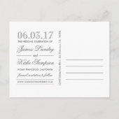 Mint Script De datum opslaan Aankondigingskaart (Achterkant)