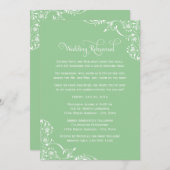  Mint Scrolls Wedding Rehearsal and Dinner Kaart (Voorkant / Achterkant)