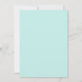Mint Seafoam Blad Bruiloft Kaart (Achterkant)