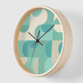 Mint Seafoam Blauwgroen Blue Green Retro Art Patro (Hoek)