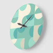 Mint Seafoam Blauwgroen Blue Green Retro Art Patro Grote Klok (Hoek)