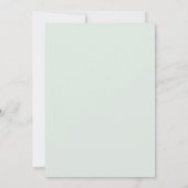 Mint Seafoam | Formele Lichte Groene Huwelijk Kaart (Achterkant)
