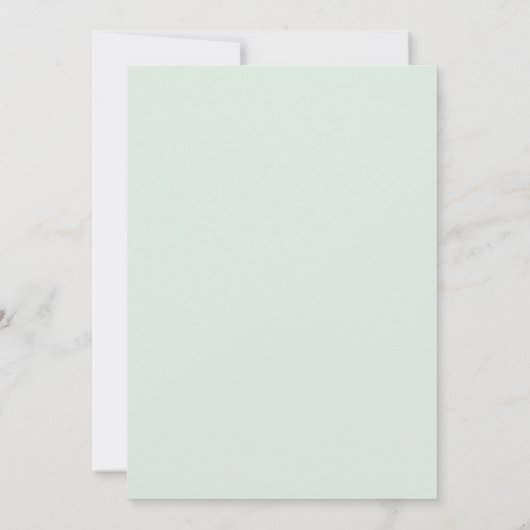 Mint Seafoam | Formele Lichte Groene Huwelijk Kaart (Achterkant)