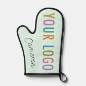 Mint Silicone Oven Mitt met Zakelijke Logo & Naam Ovenwant (Voorkant)