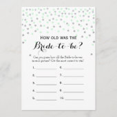 Mint Silver 2x Vrijgezellenfeest Game Hoe oud | Ad Advieskaart (Voorkant)