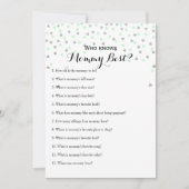 Mint Silver Dubbelzijdig - 2 x Baby shower Spellet Kaart (Voorkant)