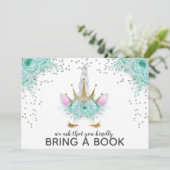 Mint, Silver en Gold Unicorn Princess brengen een  Kaart (Staand voorkant)