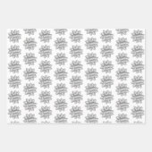 Mint Silver Ribbon Bow Vrijgezellenfeest Inpakpapier Vel (Voorkant 2)