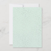 Mint Silver Twinkle Little Star Baby shower Kaart (Achterkant)