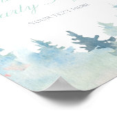 Mint & Silver Winter Wonderland - Aangepast teken Poster (Hoek)