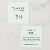 Mint Simple Modern - Dank u Visitekaartjes (Voorkant / Achterkant)