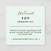 Mint Simple Modern - Dank u Visitekaartjes (Achterkant)