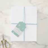 Mint Sneeuwvlok Kerstmis Cadeaulabel (Met Touw)