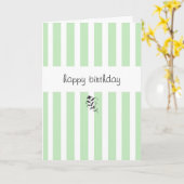 Mint Snoep Stripes Birthday-kaart Kaart (Gele Bloem)