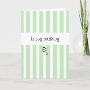 Mint Snoep Stripes Birthday-kaart Kaart