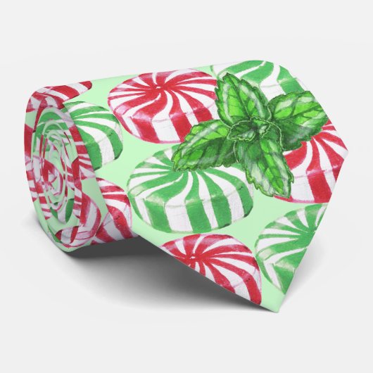 Mint Snoep Stropdas (Opgerold)