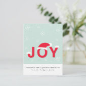 Mint Snow Joy Holiday Briefkaart (Staand voorkant)