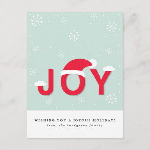 Mint Snow Joy Holiday Briefkaart