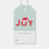 Mint Snow Joy Holiday Gift Labels Cadeaulabel (Voorkant)