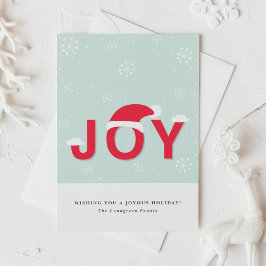Mint Snow Joy Holiday Greeting Kaart