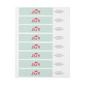Mint Snow Joy Holiday Label (Vel)