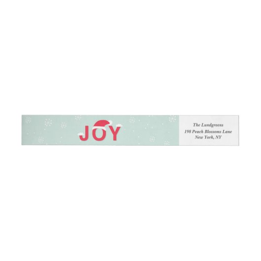 Mint Snow Joy Holiday Label (Individueel)