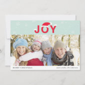 Mint Snow Joy Holiday Photo Flat Kaart (Voorkant)