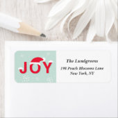 Mint Snow Joy Holiday Retour Adreslabel Etiket (Insitu)
