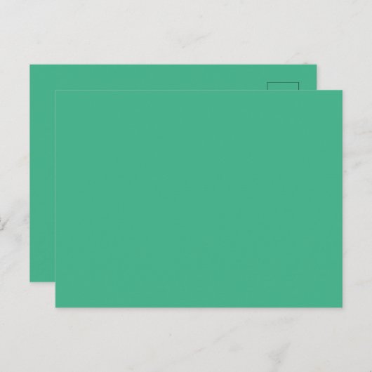 Mint Solid Color Briefkaart (Voorkant / Achterkant)