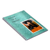 Mint Sparkle Uw foto Gepersonaliseerde offerte Notitieboek (Rechterzijde)