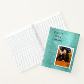 Mint Sparkle Uw foto Gepersonaliseerde offerte Notitieboek (Binnen)