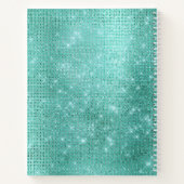 Mint Sparkle Uw foto Gepersonaliseerde offerte Notitieboek (Achterkant)