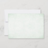 Mint Sparkles & Crown Fairytale Wedding RSVP Card (Achterkant)