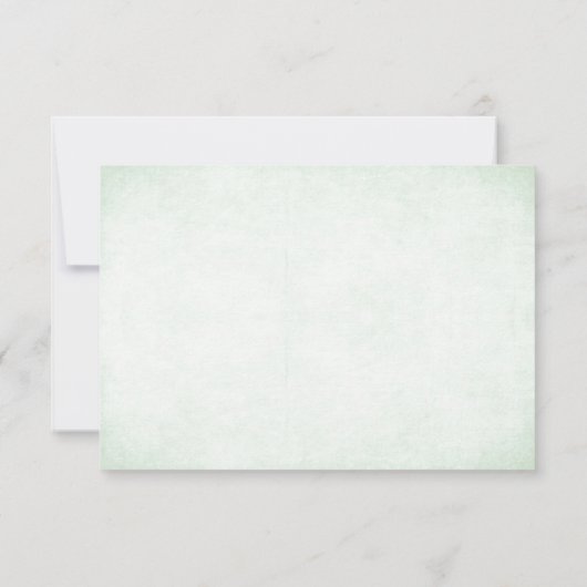 Mint Sparkles & Crown Fairytale Wedding RSVP Card (Achterkant)