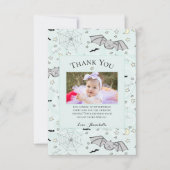 Mint Spooky Schattigee Baby Bat Halloween bedankka Bedankkaart (Voorkant)