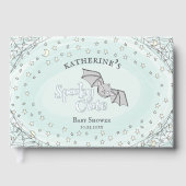 Mint Spooky Schattigee Vleermuizen Halloween Baby  Gastenboek (Voorkant)